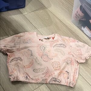 Wilfred Pink Paisley Crop Top